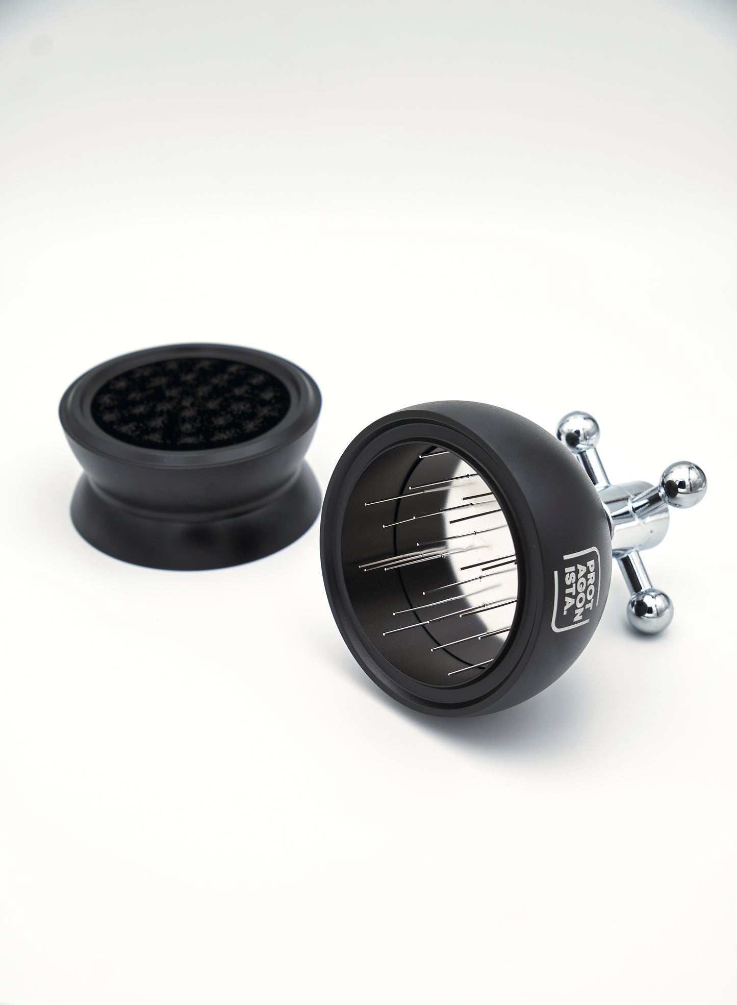 PROTAGONISTA Proffesional coffee tamper with rotating handle for coffee powder stirring