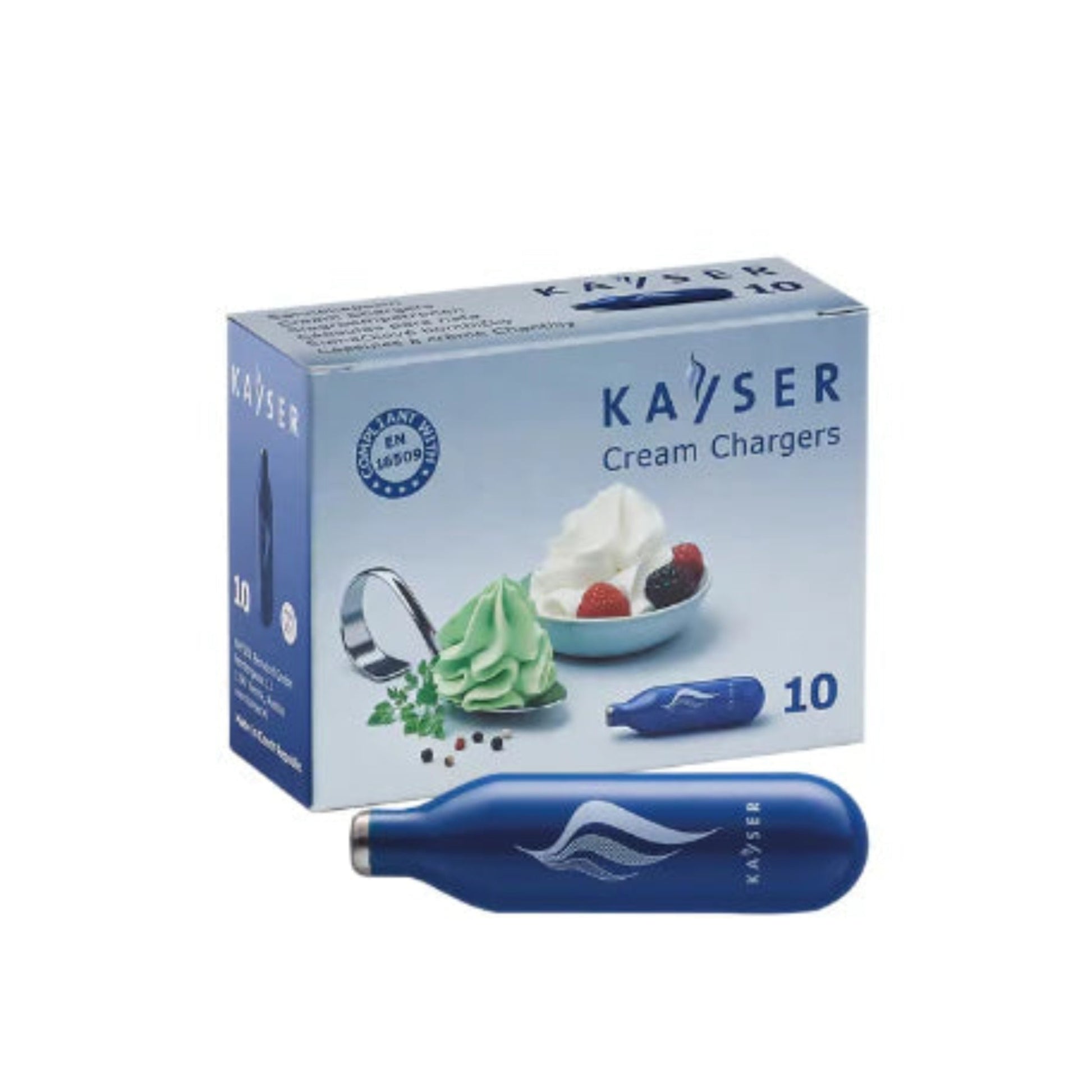 Kayser N2O whipped cream chargers 10 pack for cream whipper